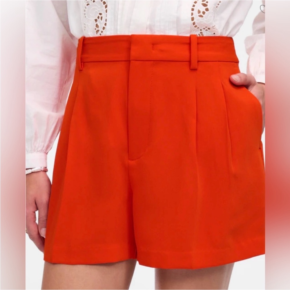 NWT Madewell Easy Pleated Crepe Trouser Shorts US Women's 0 - three slits to sew